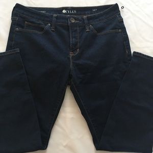 STYLUS SKINNY SLIM DARK WASH ZIP FLY 5 POCKET Jean